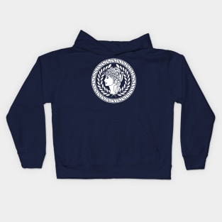 Aesthetic Silhouette Greek Logo Design Kids Hoodie